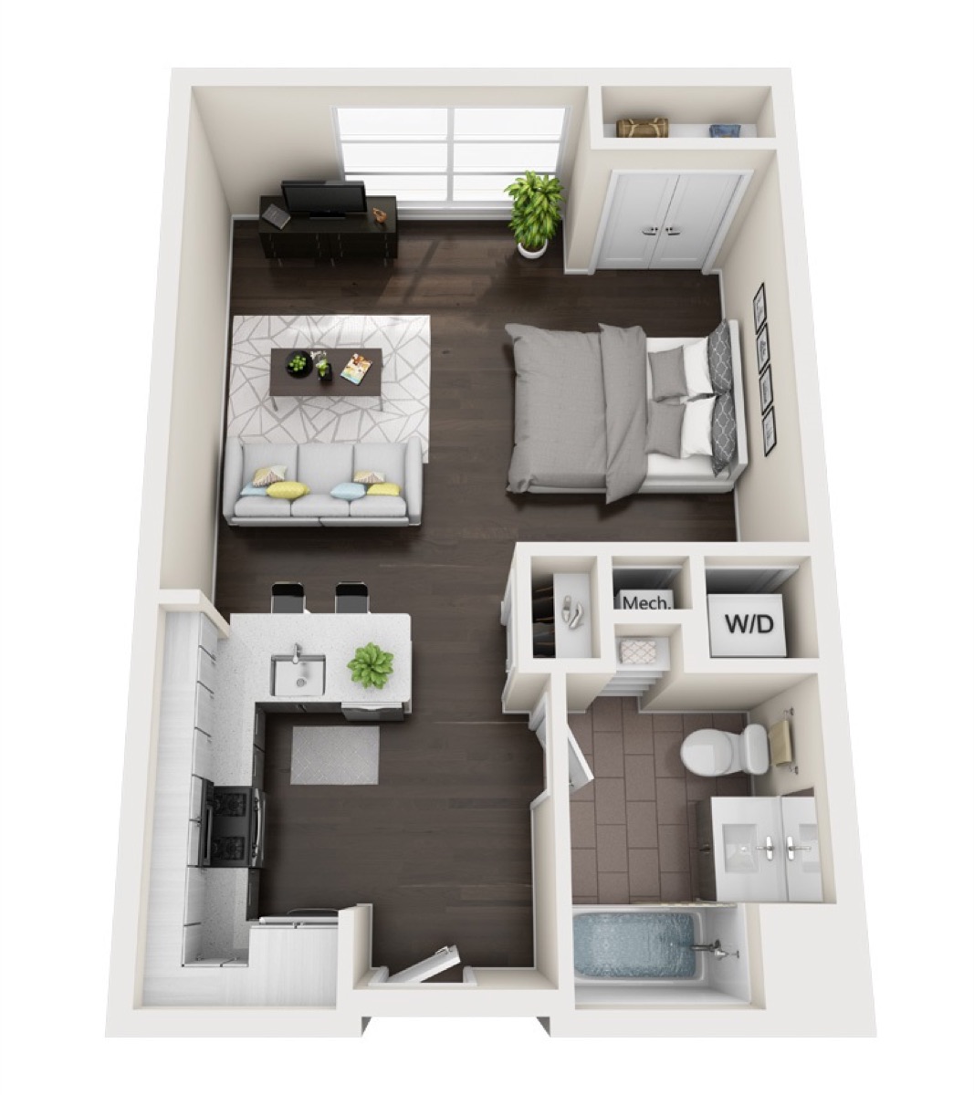 Trademark Fairfield floor plan S1, Studio